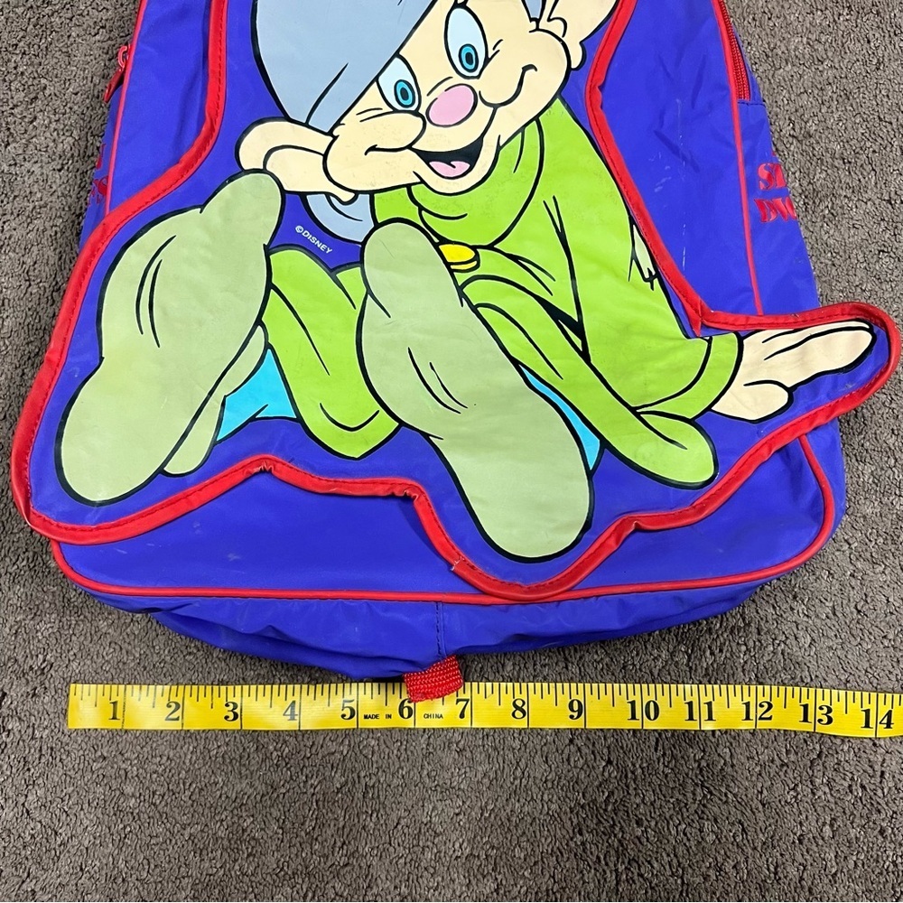 Disney Dopey Giant Dwarf Backpack Snow White & The Seven Dwarfs vintage - Picture 12 of 15